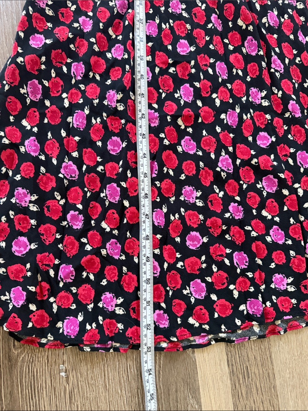Zara Black Maxi Dress with Pink Floral Print - Picture 9 of 12